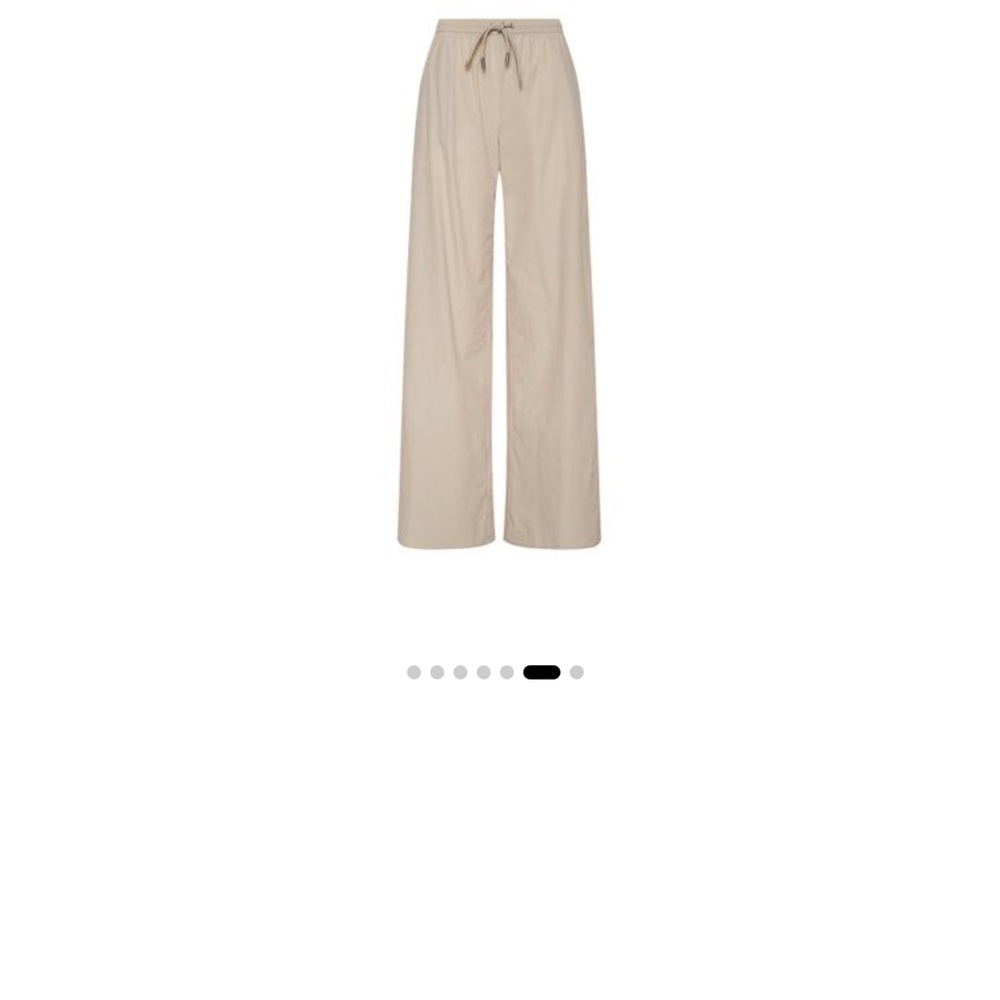 L'AGENCE Beige Wide-Leg Track Pants